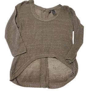 Neutral crochet shimmer top 